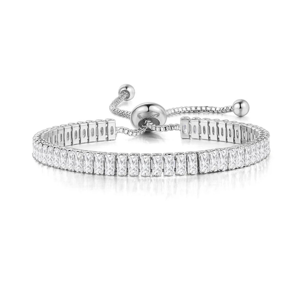 Tennis bracelet silver martinique island style