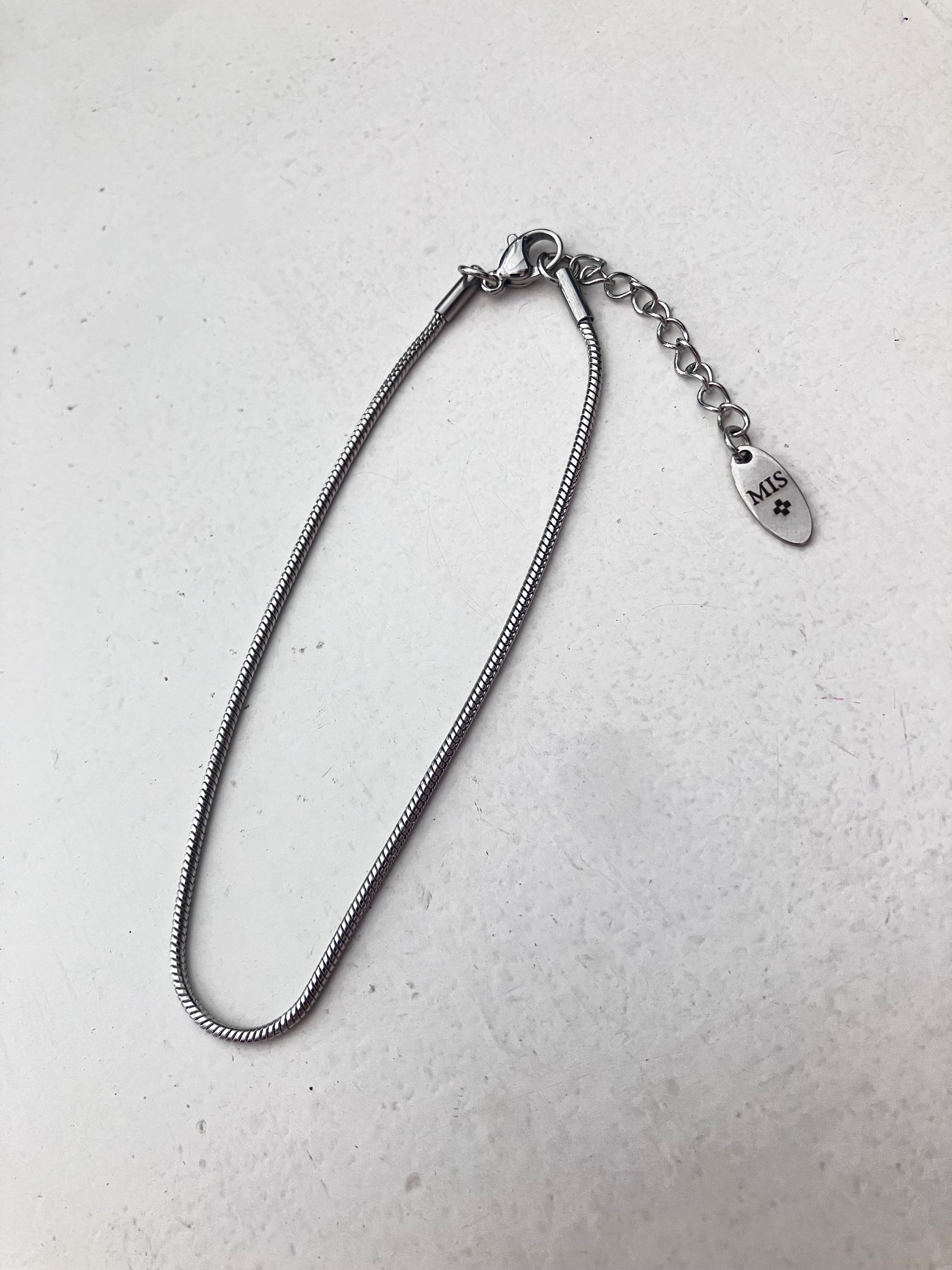 Barbados snake chain anklet silver martinique island style